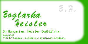 boglarka heisler business card